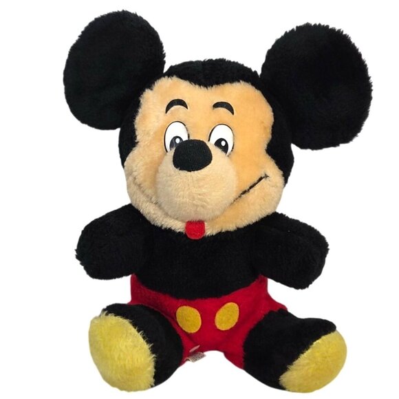 Vintage Walt Disney Mickey Mouse Plush Stuffed Animal Handmade 9.5" Sitting - Picture 1 of 6